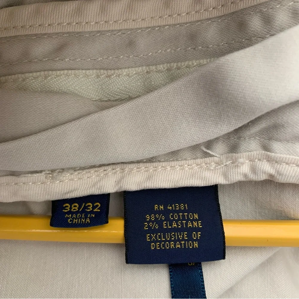 Polo by Ralph‎ Lauren Light Cream Stretch Straight Fit Cotton 38/32